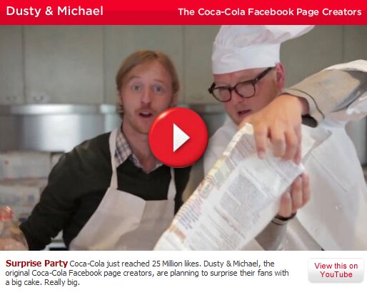 Dusty and Michael the original Coca-Cola Facebook page creators