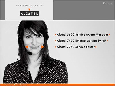 Мультимедийная оболочка для информационных материалов компании Alcatel